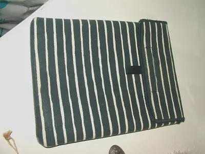 Navy White Striped Small Tablet Bag Case 10 X 7 Inches Padded • £3.99