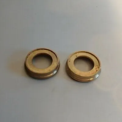 Pair Of Solid Brass Oil Lamp Collar Ring To Attach The Burner To The Font • £4