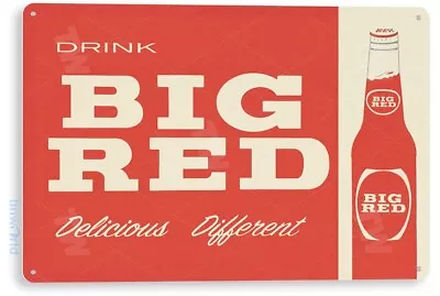 Big Red Vintage Retro Soda Tin Sign D169 • $10.25