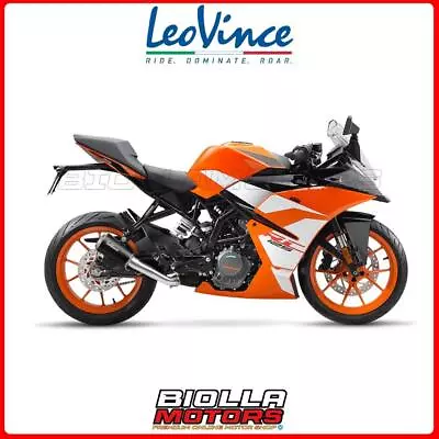 15263bu Exhaust Leovince Ktm Rc 125 2018 - Lv-10 Black Edition Stainless Steel E • $320.21