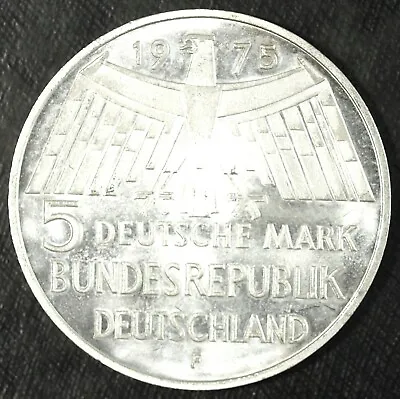 1975  F  Silver German 5 Deutsche Mark  ☆☆ Uncirculated Commemorative ☆☆ 605 • $12.89