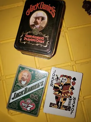 Vintage Jack Daniels Whiskey Tin W/2 Gentlemen's Playing Cards Sets New • $16.99