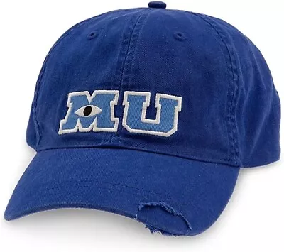 Disney Parks Monsters Inc University MU Eye Distressed Baseball Hat Adult - NEW • $39.99