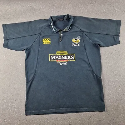 Canterbury London Wasp Shirt Mens Large Black Home Jersey Top 2005-04 Vintage • £29.99