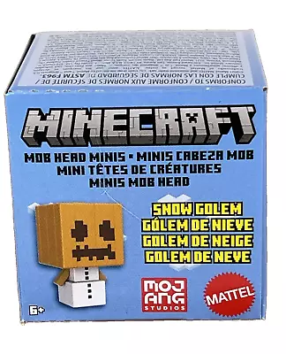 NEW Mattel Minecraft Mob Head Boxed Mini Figures SNOW GOLEM 1  #HDV81 • $12.99