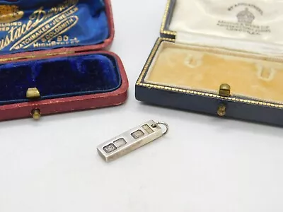 £15 • Buy Sterling Silver Ingot Charm Pendant Edinburgh 1978