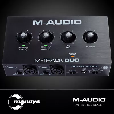 M-Audio M-Track Duo 2-Channel Audio Interface W/ 2 XLR And 1/4-inch Combo Inputs • $109
