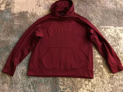 Nike Men's Therma-Fit Fleece Pullover Hoodie XL Maroon • $18