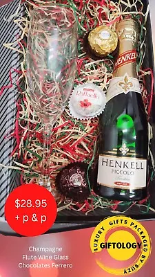 Mother's Day Gift Hamper. Finest  Champagne Glass Ferrero Rochers Perfume. • $16.14