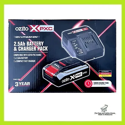 Genuine Ozito PXC 18V 2.5Ah Amp Battery AND Fast Charger Combo Pack Kit • $60