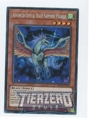 Yugioh Advanced Crystal Beast Sapphire Pegasus BLCR-EN016 Secret Rare 1st Ed • £2.25