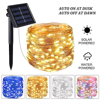 £5.49 • Buy 8 Modes LED Solar Fairy String Lights Waterproof Copper Wire Garden Outdoor UK