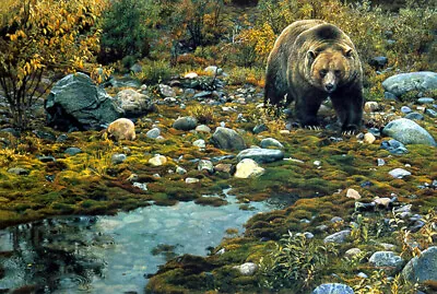 Carl Brenders TRAILBLAZER Grizzly Bear Art Print #2415/3500 • $235