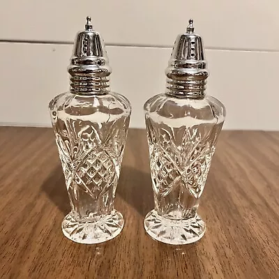 Cut Crystal Salt And Pepper Shaker Set Godinger Dublin Collection • $19.99