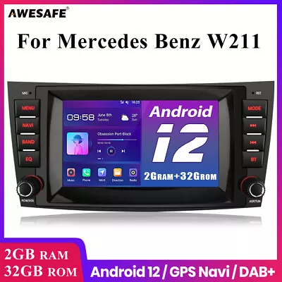 For Mercedes Benz W211 Android SWC Stereo 7inch WIFI EQ Multimedia Radio Sat Nav • £143.99