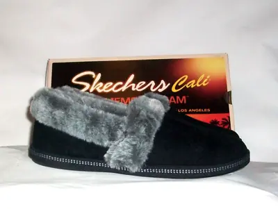 £39.99 • Buy Skechers  Vegan Cozy Campfire Womens Slippers In Black Suede Style Size 7.UK