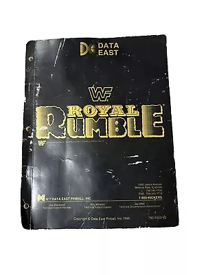 Data East WWF Royal Rumble Pinball Original Manual • $50