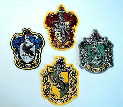 $7.99 • Buy 1x Harry Potter Crest Patches Embroidered Cloth Applique Iron Sew On Gryffindor