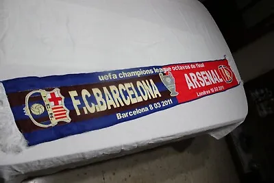 Scarf Of The UEFA Champions League F.C Barcelona And Arsenal Vintage & Scarf • $7.55