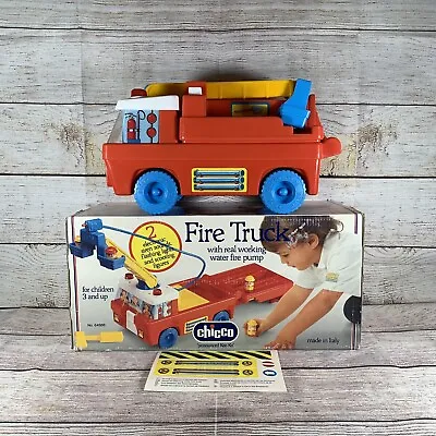 Vintage Chicco Fire Truck Fire Truck With 2-Tone Siren Sound Made In Italy • $39.99