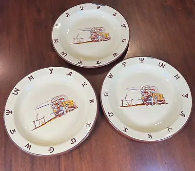 MONTERREY WESTERN WARE Chuckwagon Cowboy Enamelware Set Of 3 Plates Dinnerware • $49