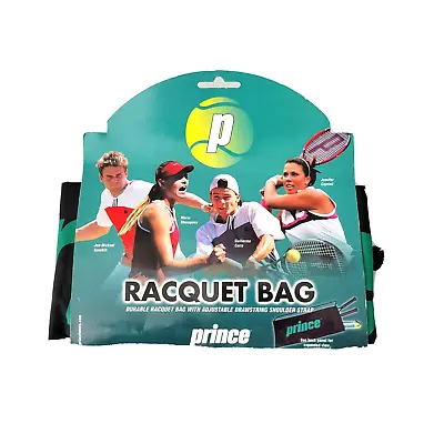 Prince Racquet Bag NWT 30.5  X 13.5  Double Racket Sling Pack Black Green • $17.19