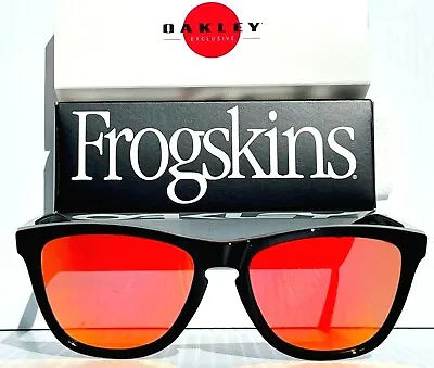 NEW Oakley Frogskins Black Japan POLARIZED Galaxy Ruby Mirror Sunglass 9245 • $108.87