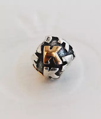 $199.95 • Buy Genuine Pandora Two Tone Letter   K  790298K - Retired