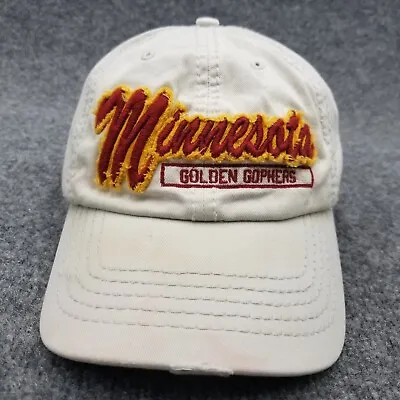 Minnesota Golden Gophers Hat Cap Mens White Snap Back 47 Brand Distressed • $11.99