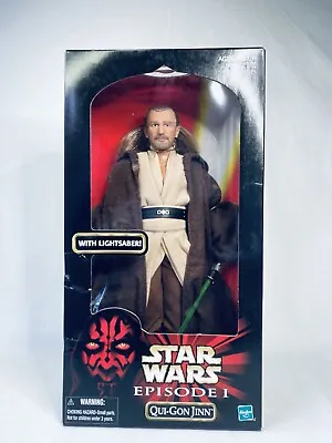 Hasbro Star Wars Episode I Qui-Gon Jinn  12 Inch Action Figure With Damaged Box • $85