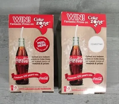 2 X Coca Cola McDonalds Drinking Glasses Boxed 2011 • £15