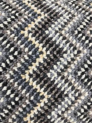 STAIR OR HALL CARPET RUNNER Zig Zag Grey Cream Charcoal Made To Measure Any Size • £1