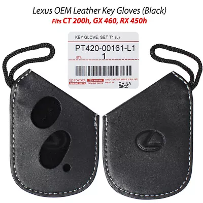 2X LEXUS OEM Black Smart Key Fob Remote Cover Leather Gloves PT420-00161-L1 • $29.95