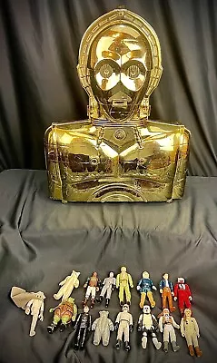 Vintage Original 1977-1985 Kenner Star Wars 15 Figure Lot C-3PO Case • $155