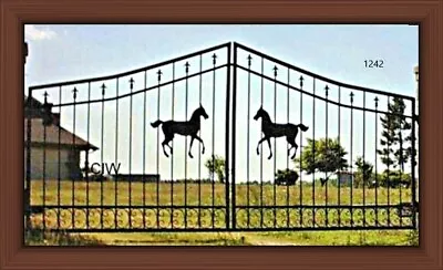 On Sale! #1242 Steel / Iron Driveway Entry Gate 12' WD Security Yard Residential • $1650