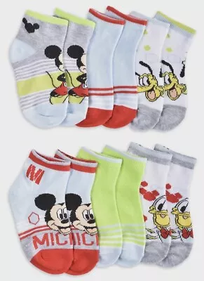 Disney Mickey Mouse Donald Duck Goofy Toddler Boys Socks 6-Pairs NWT 18-24 Month • $4.99