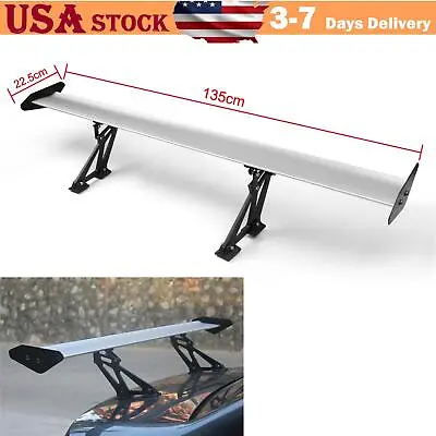 Universal Sedan Aluminum GT Rear Trunk Wing Racing Spoiler Silver New F13 • $74.99