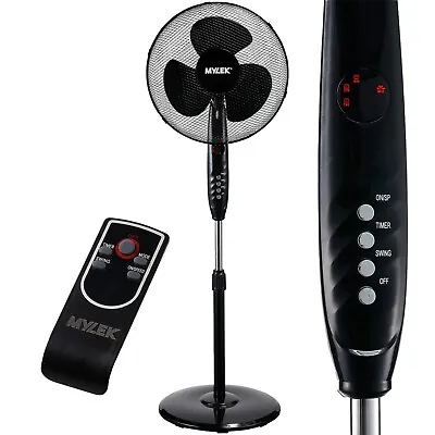 £69.95 • Buy Mylek Pedestal Fan Remote Control Oscillating Floor Free Standing 3 Speed 16 
