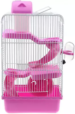 Trintion 3 Tiers Hamster Cage 23 * 17 * 44CM Gorgeous Hamster Mouse Cage For Dwa • £17.95