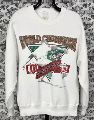 Vintage 1991 Minnesota Twins World Series Crewneck Sweatshirt Adult Medium • $17