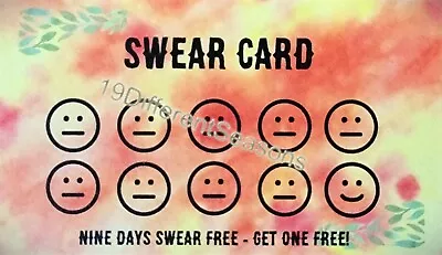 Stop Swearing Punch Card | Pack Of 5 I FREE SHIP I Hemp Paper I Tie Dye • $8