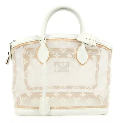 Louis Vuitton White Monogram Transparence Lockit Handbag M40699 FO1122 KK31366 • $1780