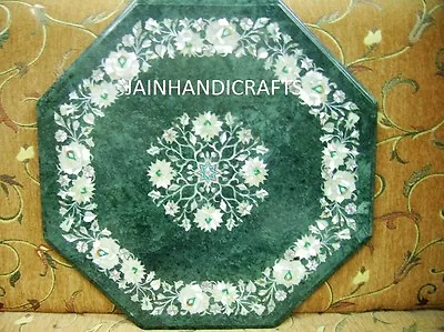 18  Table Top Inlay Marble Pietra Dura Art Coffe Dining Mosaic Lapis Antique H19 • $428