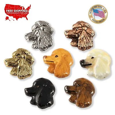 Pewter Standard Poodle Dog Lapel Pin Or Poodle Fridge Magnet D142 Made In USA • $15.99