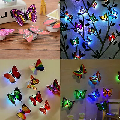 3D Butterfly Wall Stickers Multicolor Butterflies Crafts Removable For Art Décor • $10.49