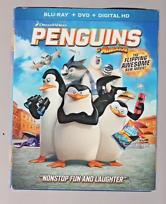 Penguins Of Madagascar (Blu-Ray + DVD 2 Disc Set) W/Slipcover W/Case • $6.99