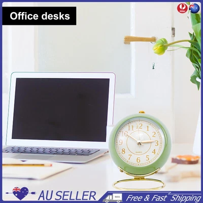 $16.19 • Buy Analog Alarm Clock Light Emitting Silent Non Ticking Clock For Kid (Green)