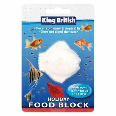 King British Holiday Food Block Calcium Vacation Feed For Aquarium Fish Tropical • £3.29