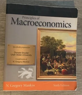 Principles Of Macroeconomics 6th Edition Book By Mankiw's ISBN 9780538453066 • $8