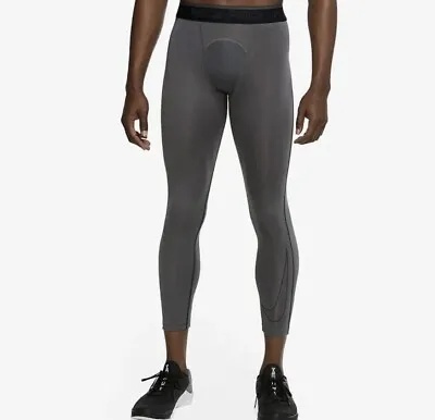 Nike Pro Dri-FIT Mens 3/4 Compression Tights Gray Size Medium BNWT DD1913-068 • $24.99